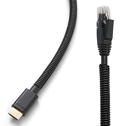 20FT 1/4in Wire Loom Split Tubing Auto Wire Conduit Flexible Cover Black - color: Black, size: 20FT 1/4"