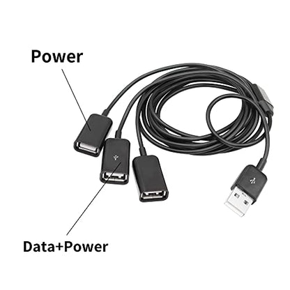 USB Splitter Y Cable,3 in 1 USB 2.0 A Male to 3 Female Cable - color: usb Male 1 to 3 usb Female