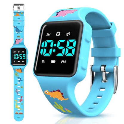 BEN NEVIS Potty Training Watch, Digital Toddler Watch with Countdown/Music/Alarm Clocks/Vibration Reminder and Waterproof, Remind Toddler to Go to The Toilet - color: 02-Blue-DinosaurWorld