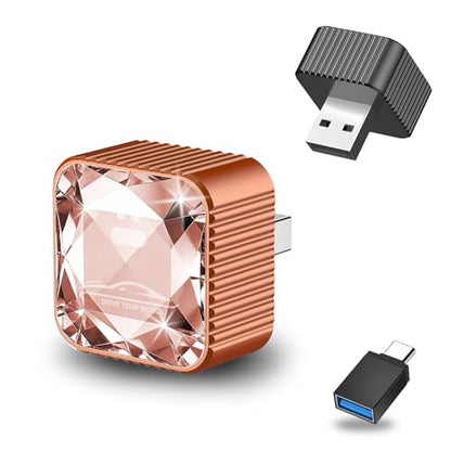 Wireless CarPlay Adapter for iPhone, Premium Glass Finish Design, 5s Auto-Connect, Mini Wireless CarPlay Dongle Compatible with Apple CarPlay, Plug & Play for Factory Wired Cars, Low Latency Coral