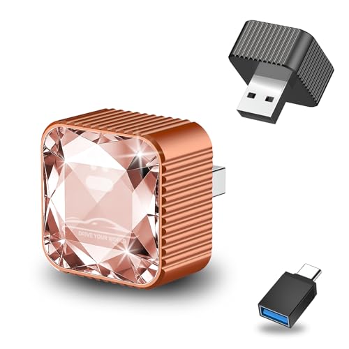 Wireless CarPlay Adapter for iPhone, Premium Glass Finish Design, 5s Auto-Connect, Mini Wireless CarPlay Dongle Compatible with Apple CarPlay, Plug & Play for Factory Wired Cars, Low Latency Coral