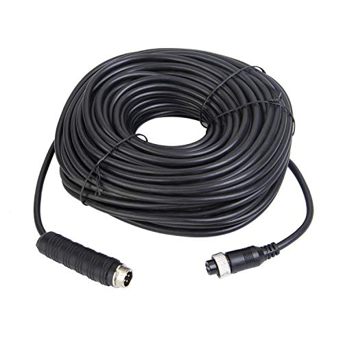 65FT 20M Car Video Extension Cable 4Pin Aviation for CCTV Rearview Camera Truck Trailer Camper Bus Motorhome Vehicle Backup Monitor Waterproof Shockproof System - color: 4Pin Aviation cable 65ft