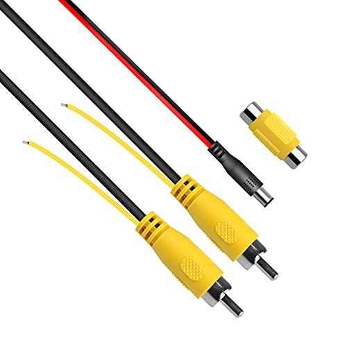 GreenYi Double-Shielded Car RCA Rear View Camera Video Extension Cord(32.8FT / 10M), Pure Copper Back Up Rearview Reverse Cam Male to Male AV Connector Adapter Wire - color: 32.8FT / 10M