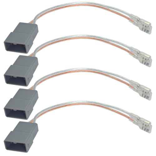 72-7800 (Pack of 4) Car Speaker Connector Harness - Compatible with 1990-Up Honda & Acura Civic Accord CR-V Ridgeline Element Integra TSX RSX CL ILX MDX RL TL - Door Speaker Wire Adapter