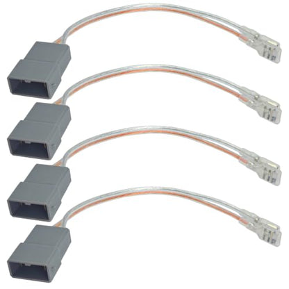 72-7800 (Pack of 4) Car Speaker Connector Harness - Compatible with 1990-Up Honda & Acura Civic Accord CR-V Ridgeline Element Integra TSX RSX CL ILX MDX RL TL - Door Speaker Wire Adapter