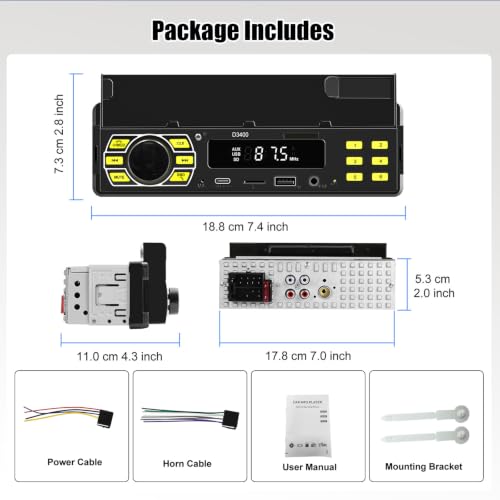 Single DIN Car Stereo Bluetooth Car Radio with FM/MP3/AUX USB Colorful Lights MP3 Player with Mobile Phone Holder Find a Car - color: P5-Phone Holder