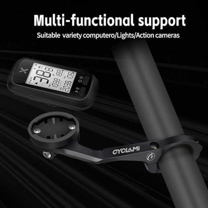 S5 Out Front Mount Aluminum Compatible with Garmin Edge Bike Computer, XOSS, iGPSPORT, Left Right Double-Edged Cycling Handlebar 1.25''/ 31.8mm - style: S5-Aluminum