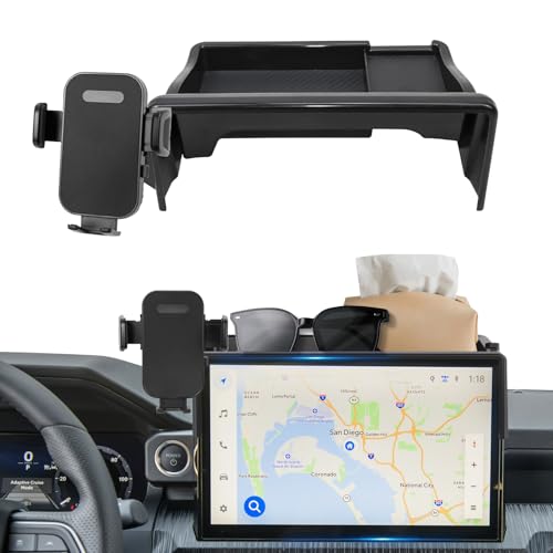 Car Phone Holder Compatible with Honda CRV 2023-2025 9 inch Screen Cell Phone Mount with Dash Organizer Dash Storage Box 360° Rotation - size: 2023-2025 Honda-CRV 9-inch