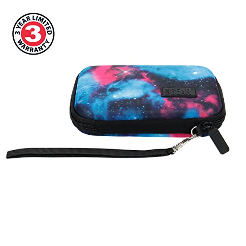 USA Gear Ghost Hunting Equipment Case Fits Spiritbox EMF Meter, Sam and Colby XPLR Spirit Box, & More - Paranormal Equipment Case with Elastic Strap, Scratch Resistant Interior, Case Only (Galaxy) - color: Galaxy