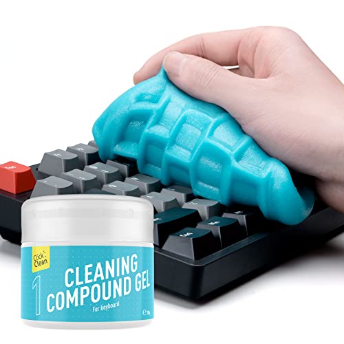 CLICK CLEAN Keyboard Cleaning Gel, 7oz Reusable Dust Cleaning Putty - color: Blue