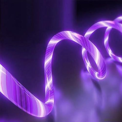 IHAO USB C to C Charger Cable PD Fast Charge and High Speed Sync Visible LED Current Flowing Compatible with All USBC Device-39Inches Purple - color: USB C TO C Purple