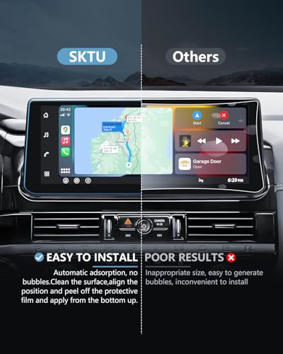 SKTU for 2026 Nissan Pathfinder Screen Protector 12.3 Inch for 2026+ Nissan Pathfinder (SV/SL/Rock Creek/Platinum) 12.3-Inch Navigation Nissan Pathfinder 2026 Accessories Screen Protective Film Tempered Glass [9H Hardness, Ultra HD, Anti-Glare&Scratch] -