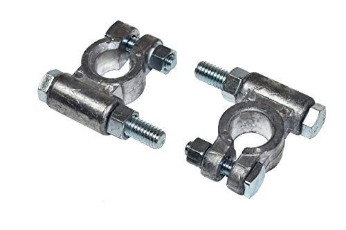 A-Team Performance Battery Terminal Kit - 2.5in Extended, 3/8in Bolt, Universal Fit - Dual Battery, Winch, Industrial Charging - Military Style Top Post Extenders & Locking Nuts