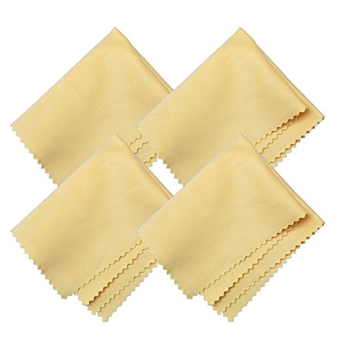 Microfiber Screen Cleaning Cloths, HTTX 4-Pack 6 x 7 inches for Cell Phones, Tablets, LCD TV, Laptop, Camera Lenses, Surface Tablet, Monitor, Car GPS Screens, Spectacles, Glasses, Watches [Yellow] - color: Yellow