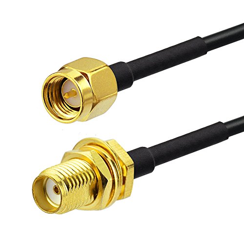 BINGFU SMA Male to SMA Female Bulkhead Mount RG174 Antenna Extension Cable 3m 10 feet (2-Pack) Compatible with 4G LTE Router Gateway Modem Mobile Cellular Receiver - color: 3m / 10 feet