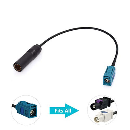 Bingfu Universal Vehicle Car Stereo FM AM Radio Antenna Adapter Cable (2-Pack) Fakra Z Male Female to DIN Plug Connector Cable for Car Stereo Audio HD Radio Head Unit CD Media Player Receiver - color: Antenna Adapter Kit