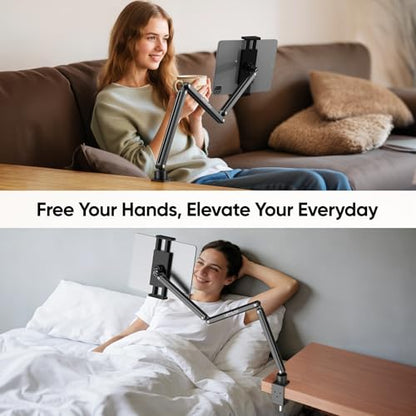 Urmust Tablet Stand for Desk, Adjustable iPad Holder for Bed, 4.7"-15.6" - size: 3 Arm-Up to 15.6"