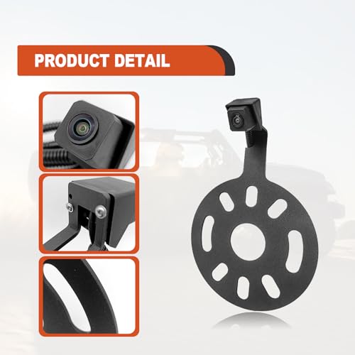 Spare Tire Backup Camera, Car Rear View Back Up Camera for Jeep Wrangler Spare Tire Mount 2007-2018, Waterproof Wide Angle Removable Camera Guidelines with OEM Monitor Adapter