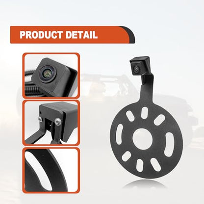 Spare Tire Backup Camera, Car Rear View Back Up Camera for Jeep Wrangler Spare Tire Mount 2007-2018, Waterproof Wide Angle Removable Camera Guidelines with OEM Monitor Adapter