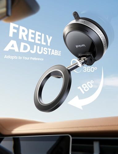 Lamicall Car Phone Holder for Magsafe Dashboard Windshield Nano Gel Vacuum - color: NEW Upgraded - Silver
