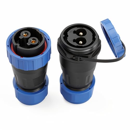 TY28 Docking Connector 2 Pin IP68 Waterproof Screw Termination High Current Rating, for Industrial Automotive Applications - color: Docking Inverted, size: 2Pin 45A