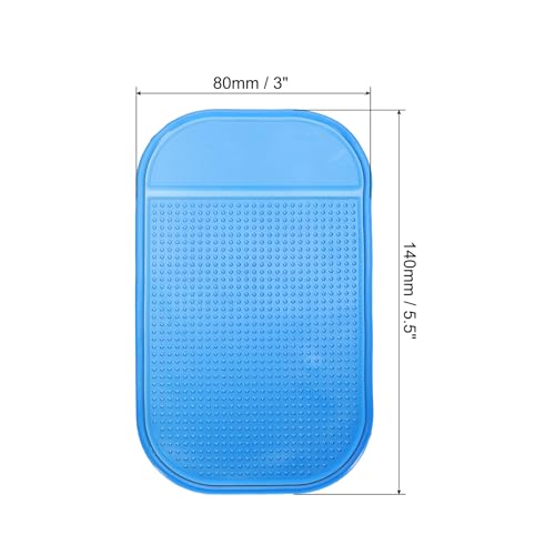 HARFINGTON 7pcs Car Dashboard Anti-Slip Mat 5.5" x 3" Universal Sticky Dash Pad Washable Reusable Car Non-Slip Mats for Phone Keys Sunglasses Electronic Devices, Blue - color: Blue