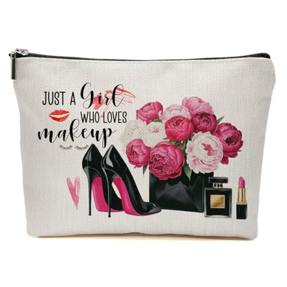 Fashion Makeup Bag, Floral High Heel Cosmetic Bags Travel Organizer Bag - color: Multicolor 0078