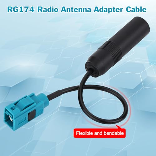 Car Antenna Extension Cable 6 Inch Universal Vehicle Car Stereo FM AM Radio Antenna Adapter Cable Fakra Z Female to DIN Socket Connector Cable for Car Stereo Audio HD Radio Head Unit - color: Female-Socket/6'/15CM