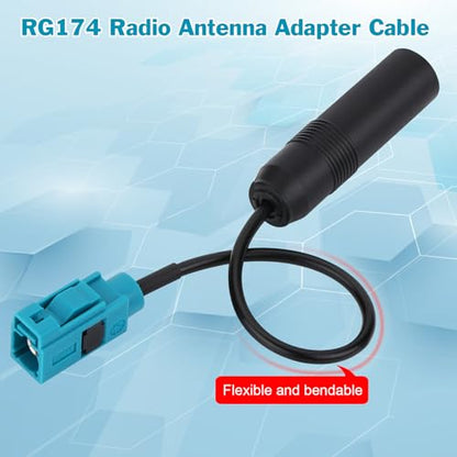 Car Antenna Extension Cable 6 Inch Universal Vehicle Car Stereo FM AM Radio Antenna Adapter Cable Fakra Z Female to DIN Socket Connector Cable for Car Stereo Audio HD Radio Head Unit - color: Female-Socket/6'/15CM