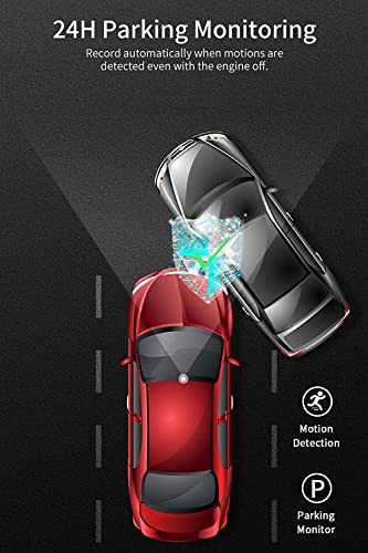 Milerong Dash Cam with 64GB Card, Dash Cam Front and Rear - size: A25-1080P Front+720P Rear with 64GB card