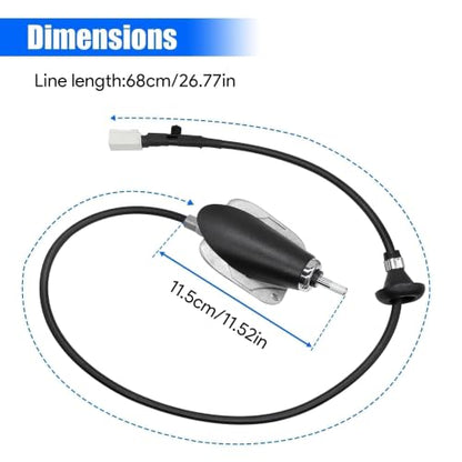 Radio Antenna Base Assembly Cable with Adapter Cover Compatible with Dodge Ram 1500 2500 3500 4500 5500 2009-2021 Replace ‎5064394AG 5064395AE 5064394AH