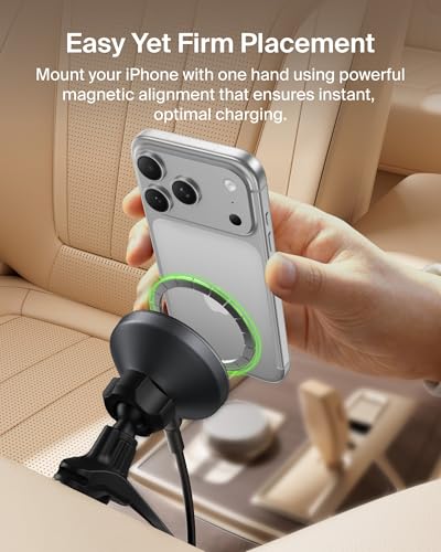 Belkin Qi2 15W Magnetic Wireless Vent Mount, Fast Charging Car Charger - style: Vent Mount