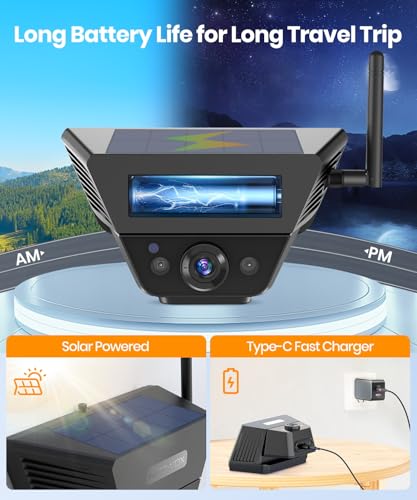 AUTO VOX Wireless Backup Camera Solar Magnetic, 7.2" DVR 1080P Monitor - size: 7.2" Single Cam