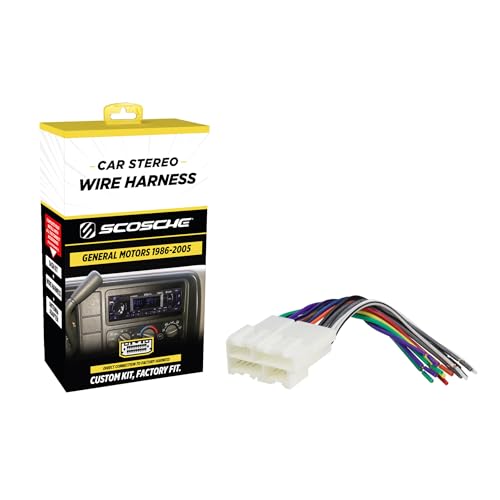 Scosche GM02B Car Stereo Wiring Harness Compatible with Select Non-Amplified 1986-2005 General Motors Vehicles - Check Vehicle List in Images to Verify Your Model - style: Wire Harness Only