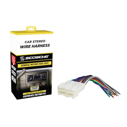 Scosche GM02B Car Stereo Wiring Harness Compatible with Select Non-Amplified 1986-2005 General Motors Vehicles - Check Vehicle List in Images to Verify Your Model - style: Wire Harness Only