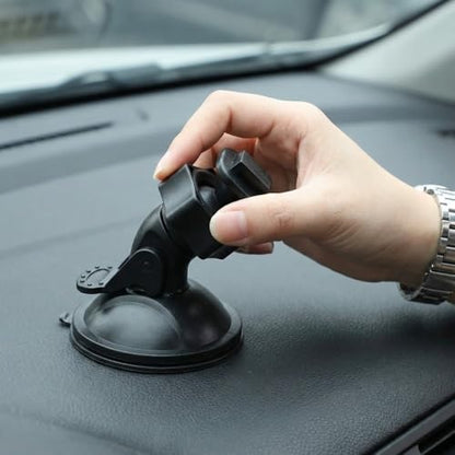 Universal Car Dash Cam Mount - Vacuum Suction Cup Holder with 4 Interchangeable Heads for GPS Navigation and Dashboard Recorder(Buckle w/o CardPos) - style: Buckle w/o CardPos