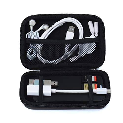 Universal Nylon Carrying Case for GPS, Small Camera, Chargers, Earbuds – Travel Pouch for Accessories, Fits Devices Up to 5.2 Inches, Black