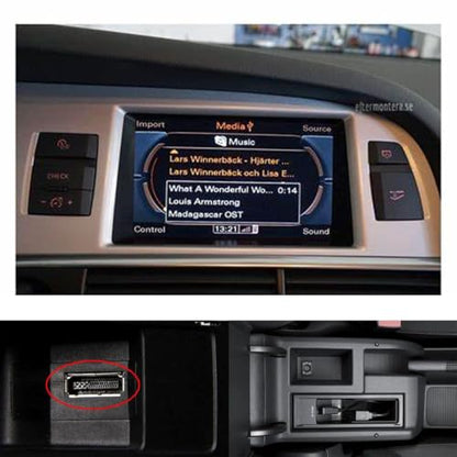 xiwai Media in AMI MDI to Stereo 3.5mm Audio & USB-C Aux Adapter Cable for Car VW Audi 2014 A4 A6 Q5 Q7