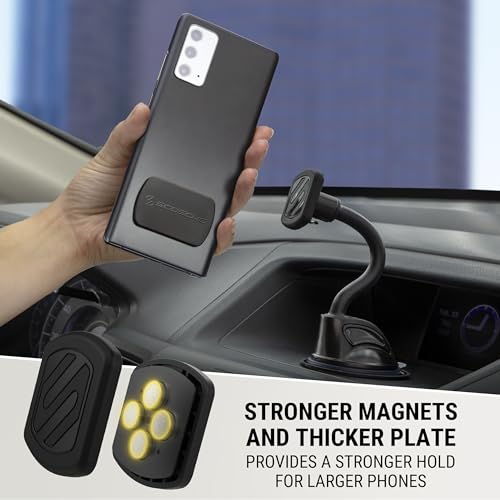 Scosche MXWDL Magnetic Cell Phone Holders for Your Car Dash/Windshield, Suction Cup Phone Holder Car Mount with Extra Strong Magnet, Thick Metal Plate Compatible with iPhone, Samsung and More, 2 Pack - size: 2 Pack, style: Extra Strength - Flex Window / D