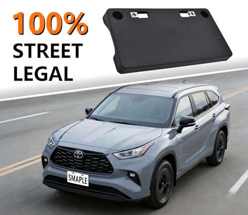 Front License Plate Frame for Toyota Highlander Accessories 2020-2024 - size: For Highlander 2020-2024