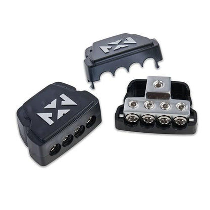 NVX True 1/0 Gauge AWG 100% OFC Dual Amplifier Wiring Kit Without RCA Cable - XAPK1D - size: 1/0 Gauge | Dual Amp Kit