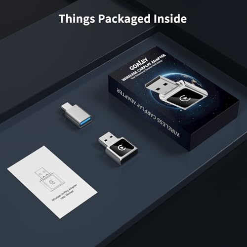 Mini Wireless CarPlay Adapter for iPhone,USB Carplay,2025 Upgrade Convert Wired to Wireless, Plug and Play Easy Setup, Car Play Adapter for Cars with Built-in Wired CarPlay,iOS Only