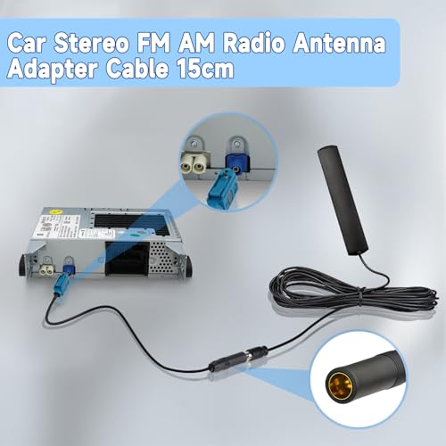 Yuslao Universal Car Stereo Radio Antenna Adapter Cable 6inch 15cm Fakra Z Female to DIN Socket Vehicle Antenna Extension Cable for Car Stereo Audio HD Radio Head Unit CD Media Player - color: Fakra Z Female to DIN Socket-6in/15cm