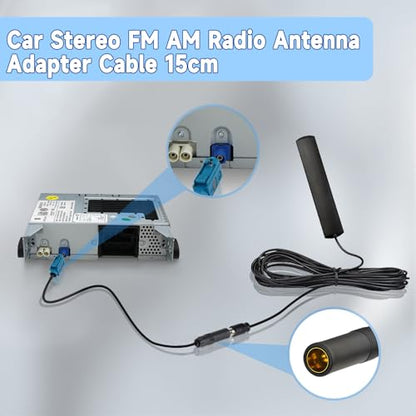 Yuslao Universal Car Stereo Radio Antenna Adapter Cable 6inch 15cm Fakra Z Female to DIN Socket Vehicle Antenna Extension Cable for Car Stereo Audio HD Radio Head Unit CD Media Player - color: Fakra Z Female to DIN Socket-6in/15cm