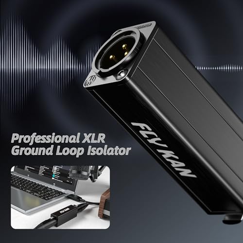 Professional XLR Ground Loop Isolator–Audio Hum Noise Eliminator, Studio/Live Ground Loop Eliminator with Gold-Plated M/F–Single Channel Passive Design reduce Buzz for Pro-Grade Audio(2-Pack) - size: 2pcs pack
