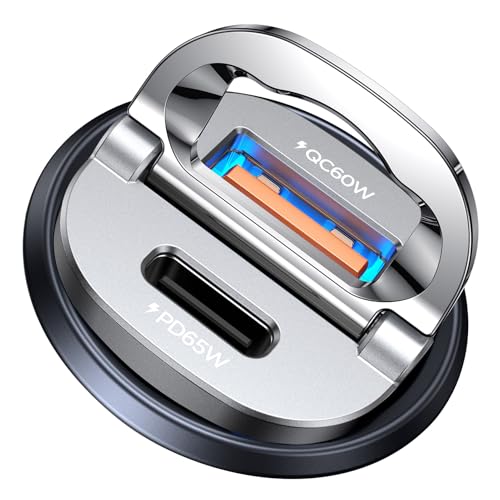 MRGLAS 125W USB C 차량용 충전기, USB C 차량용 충전기 어댑터 고속 충전 - color: 실버 그레이.