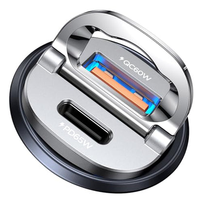 MRGLAS 125W USB C 차량용 충전기, USB C 차량용 충전기 어댑터 고속 충전 - color: 실버 그레이.