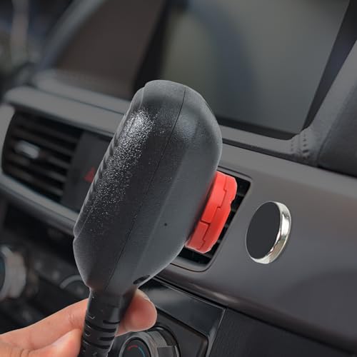 UAYESOK Magnet CB Mic Holder, Portable Vehicle Mic Clip Mount - color: Red