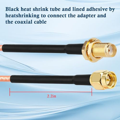 XRDS -RF SMA Cable 5FT, SMA Male to SMA Female Bulkhead RG316 SMA Extension Cable for 4G LTE Router Cellular SDR USB Dongle Receiver(2PCS) - size: 5 FT