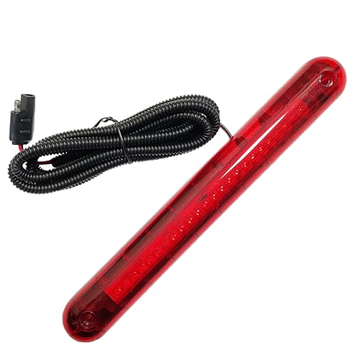 CYDZSW Third Brake Light Assembly 12V Universal,3rd Brake Lights Bar 24 LED,Stop Light Lamp Strip,Camper Shell Trailer Cargo High Mount Brake Light(Red)